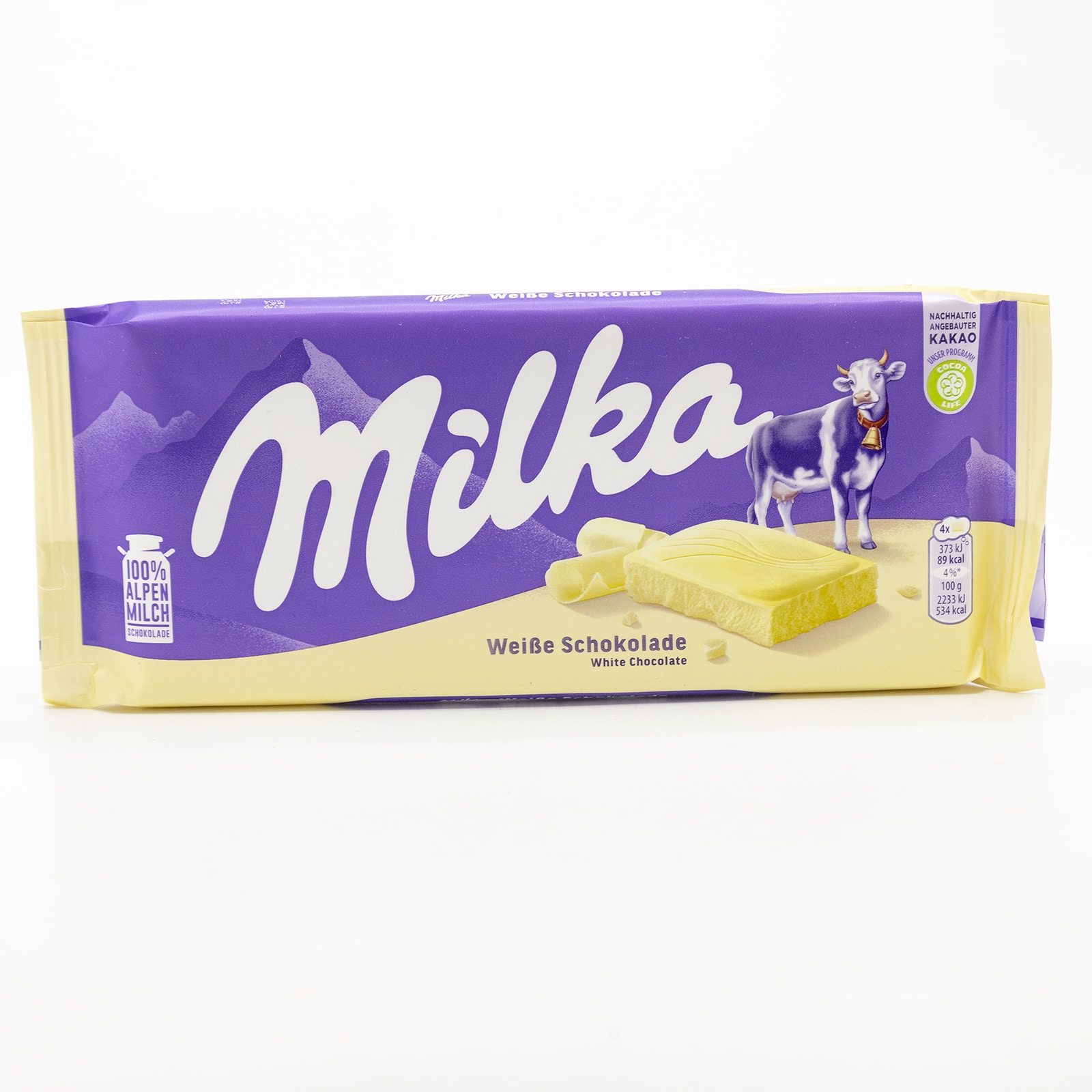 Milka White Chocolate Confection 3.52 Oz
