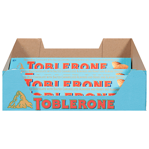 Toblerone Crunchy Salted Almond Swiss Milk Chocolate Candy Bar