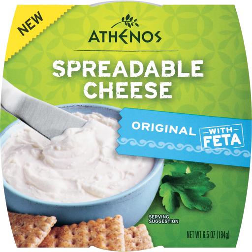 Athenos Original Spreadable Cheese With Feta 6.5 Oz. Tub