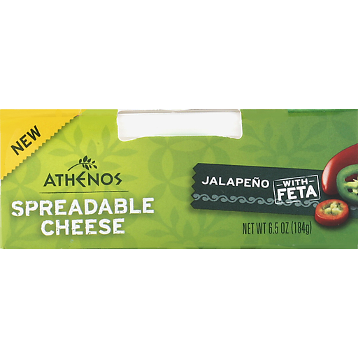 Athenos Jalapeño Spreadable Cheese With Feta 6.5 Oz. Tub