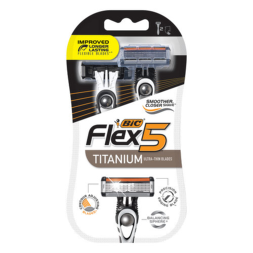 BiC Flex 5 Titanium Men's 5 Blade Disposable Razors