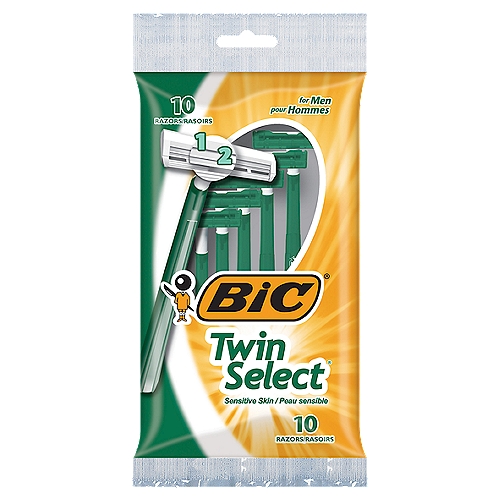 BiC Twin Select Disposable Shavers For Men Sensitive Skin
