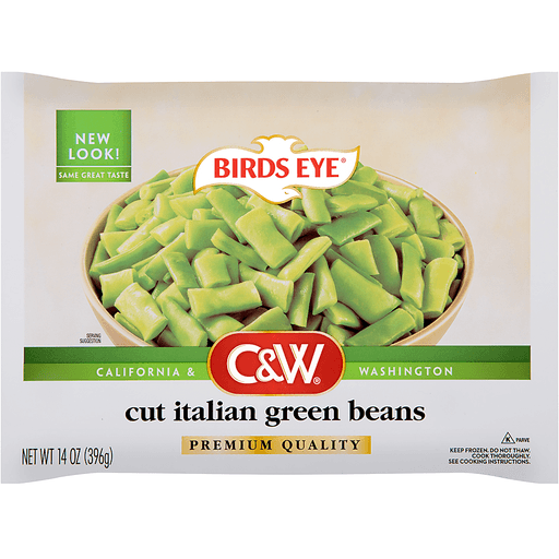 C&W Birds Eye Cut Italian Green Beans 14 Oz. Bag