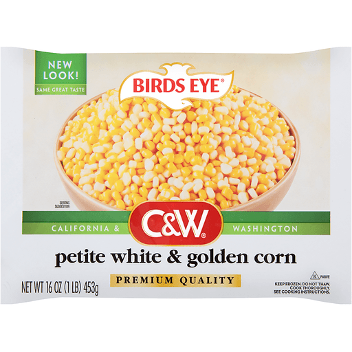 Birds Eye C&W Premium Quality Petite White And Golden Corn, Frozen, 16 Oz