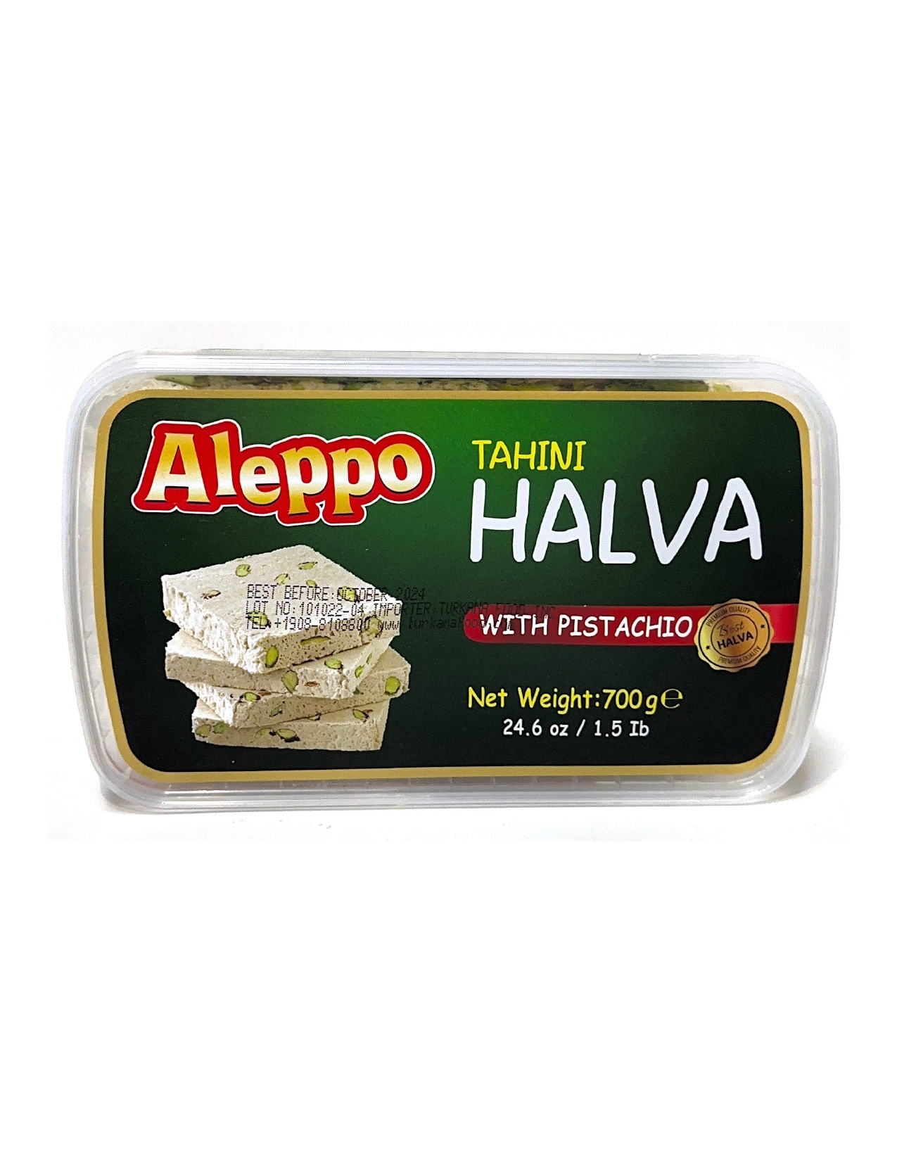 Aleppo Tahini Halva W/pistachio