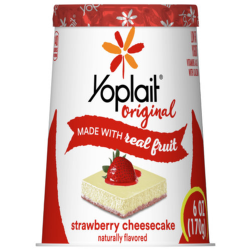 Yoplait Original Low Fat Strawberry Cheesecake Yogurt 6 Oz