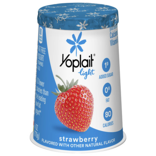 Yoplait Light Fat Free Yogurt Strawberry 6.0 Oz Cup