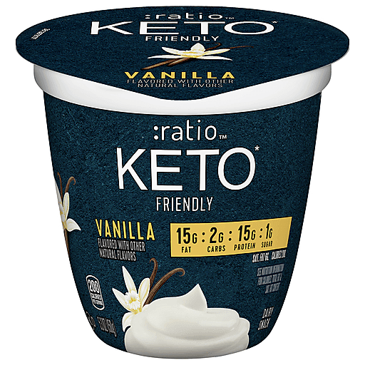 Ratio Vanilla Yogurt Cultured Dairy Keto Friendly Snack Cup