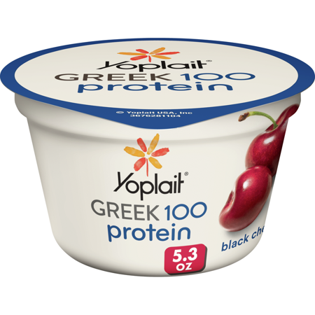 Yoplait Yogurt, Fat Free, Black Cherry, Greek 100 Protein 5.3 Oz