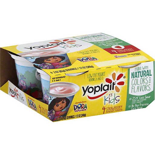 Yoplait Kids Low Fat Dora The Explorer Strawberry Yogurt