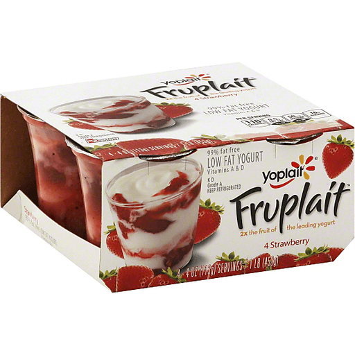 Yoplait Fruplait Yogurt, Low Fat, Strawberry