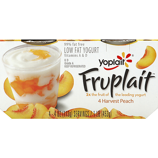Yoplait Fruplait Yogurt Harvest Peach 4 - 4.0 Oz Cups