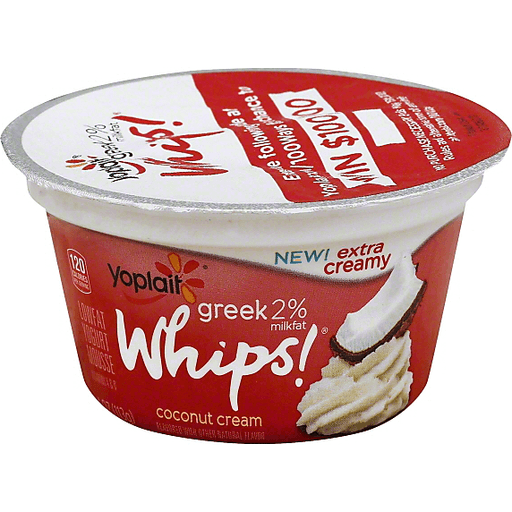 Yoplait Greek Whips! Coconut Cream Lowfat Yogurt Mousse 4 Oz. Cup
