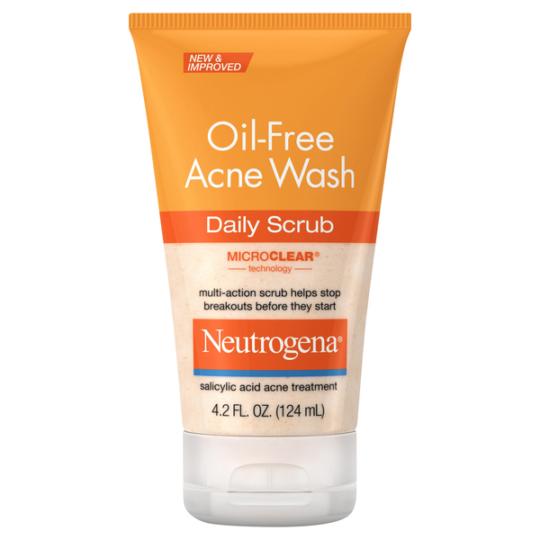 Neutrogena Oil-Free Acne Face Wash Daily Scrub With Salicylic Acid - 4.2 Fl Oz