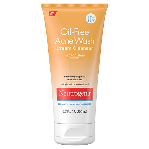 Neutrogena Oil-Free Acne Face Wash Cream Cleanser - 6.7 Fl Oz