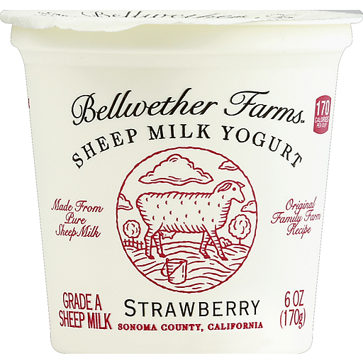 Bellwether Farms Sheep Milk Yogurt Strawberry, 6 Oz