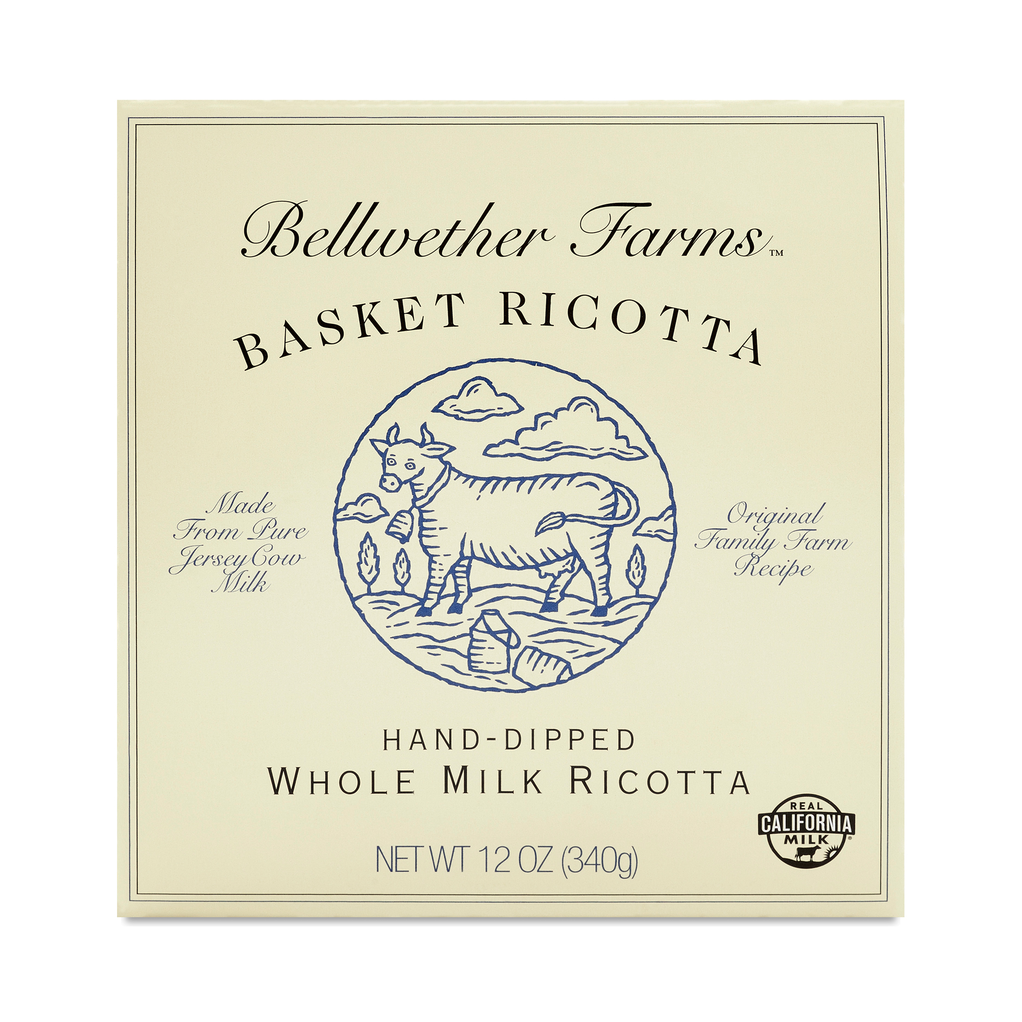 Bellwether Farms Whole Milk Hand-Dipped Basket Ricotta 12 Oz