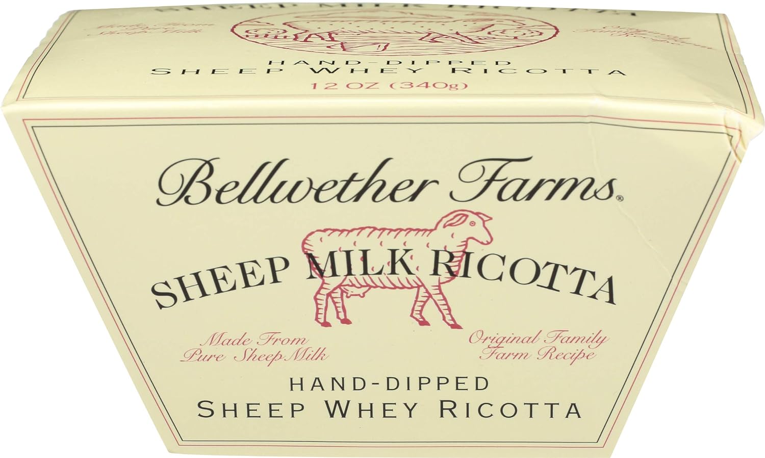 Bellwether Farms Weight Of Sheep Milk Basket Ricotta, Upc