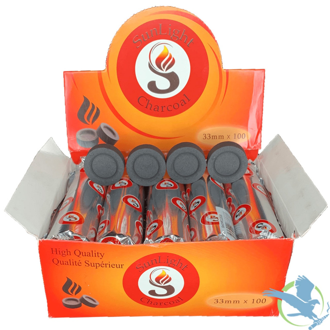 Sunlight Hookah Charcoal 33mm 100 Pc Box
