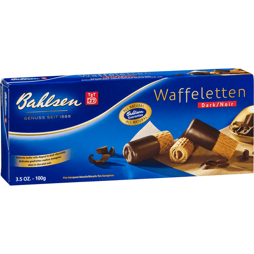 Bahlsen Waffeletten Dark Chocolate Dipped Wafer Rolls, 3.5 Oz