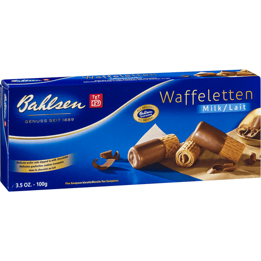 Bahlsen Waffeletten Milk Chocolate Dipped Wafer Rolls, 3.5 Oz