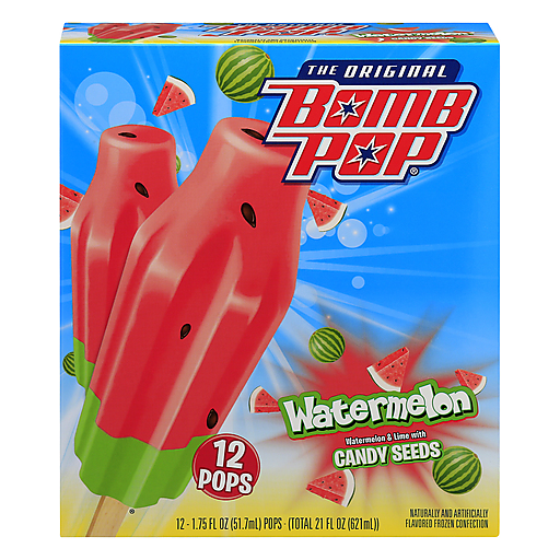 Bomb Pop The Original Frozen Watermelon Pops - 21oz/12ct