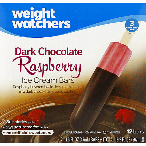Weight Watchers Dark Chocolate Raspberry Ice Cream Bars