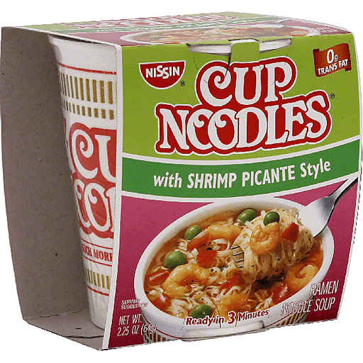 Nissin Cup Noodles Hot & Spicy Shrimp Flavor Ramen Noodle Soup