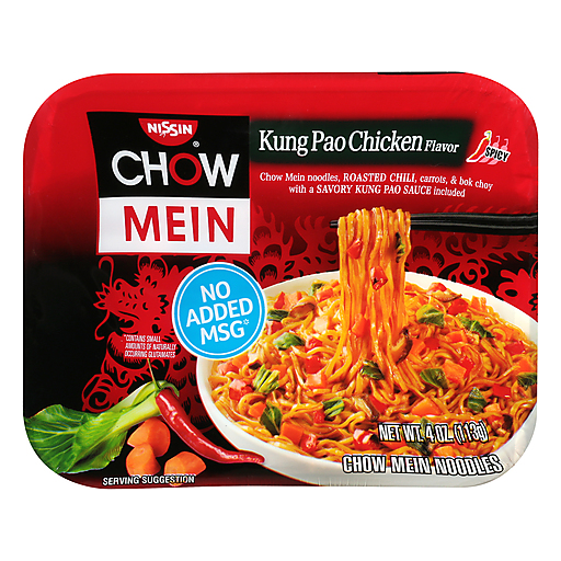 Nissin Chow Mein Noodles, Kung Pao Chicken Flavor, Spicy 4 Oz