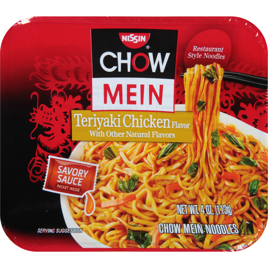 Nissin Premium Teriyaki Chicken Flavor Chow Mein Noodles