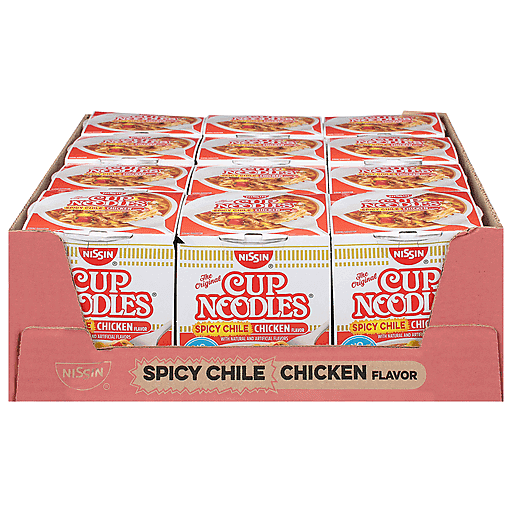 Nissin Cup Noodles Ramen Noodle Soup, Spicy Chile Chicken Flavor