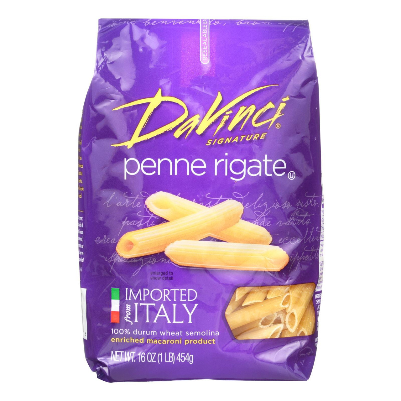 DaVinci Penne Rigate Pasta - Case Of 12 - 1 Lb