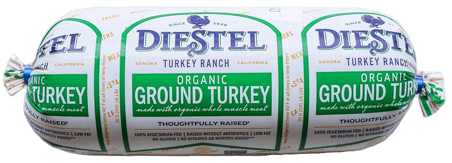 Diestel Turkey, Organic Dark Meat, Ground, 1-lb