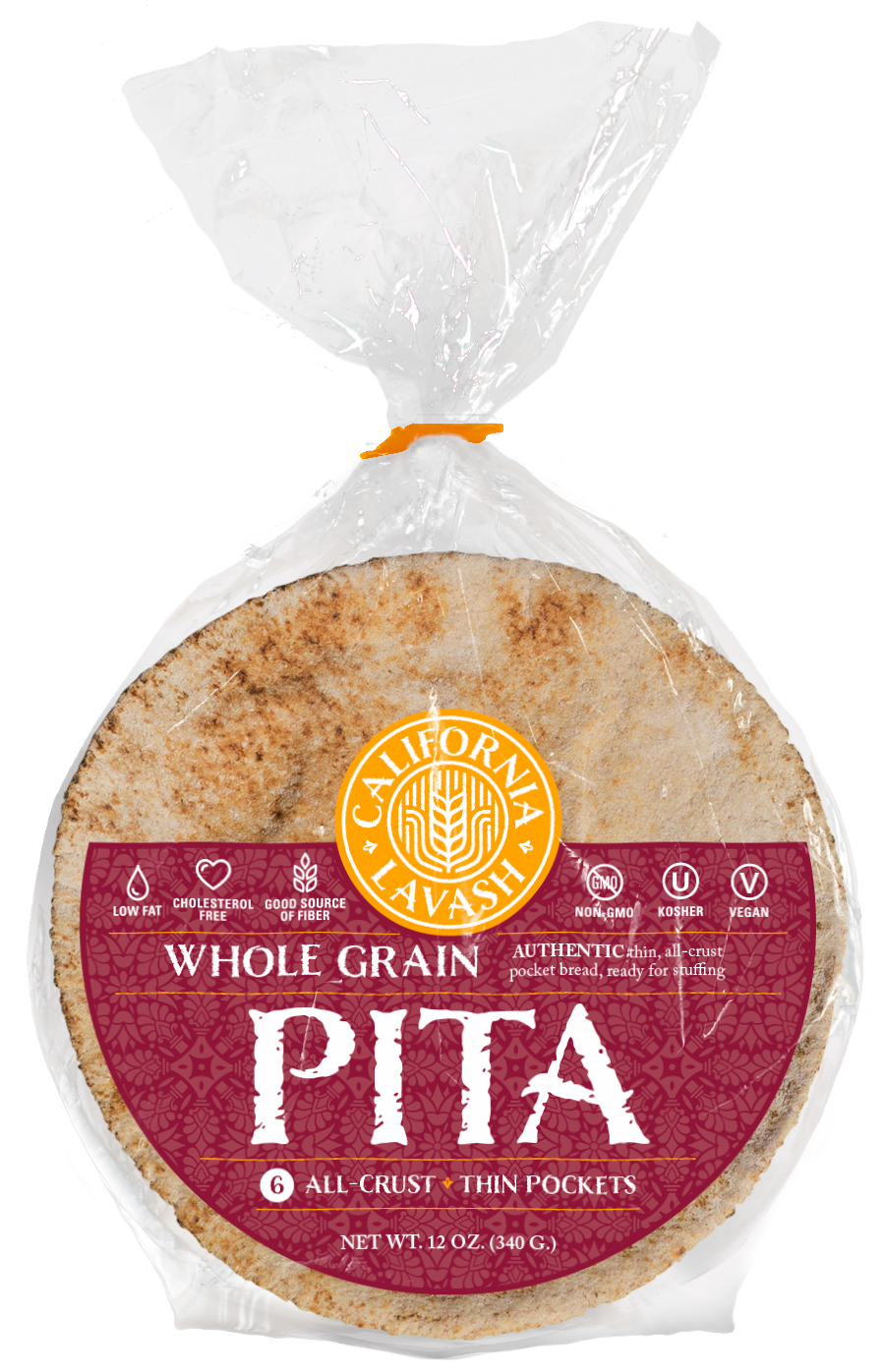 Atoria's Family Bakery CALIFORNIA LAVASH: Whole Grain Pita, 12 Oz