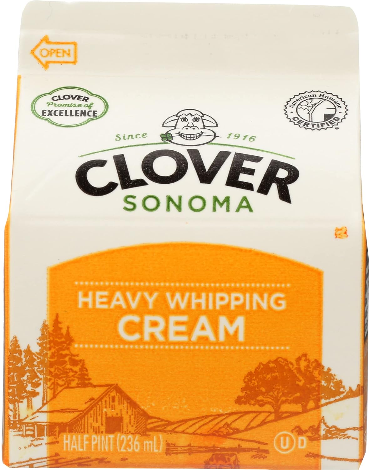 Clover Sonoma Calories Of HEAVY WHIPPING CREAM, UPC
