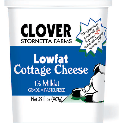 Clover Cottage Cheese, Lowfat, 2% Milkfat