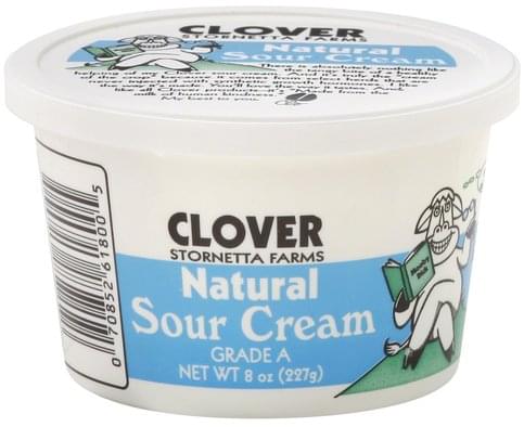 Clover Natural Sour Cream - 8 Oz