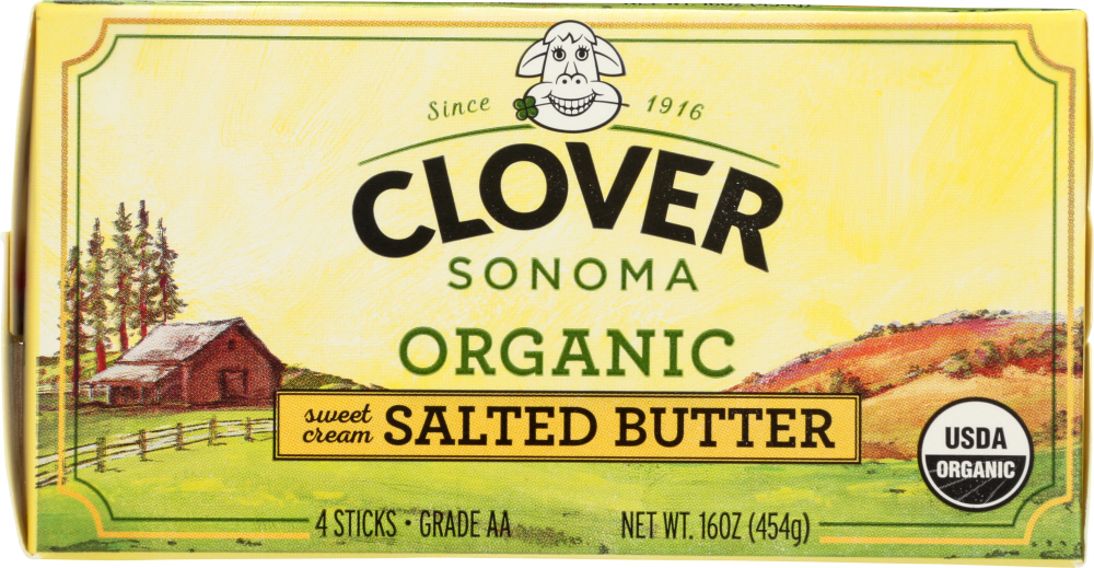 Clover Sonoma Organic Salted Butter, 16 Oz