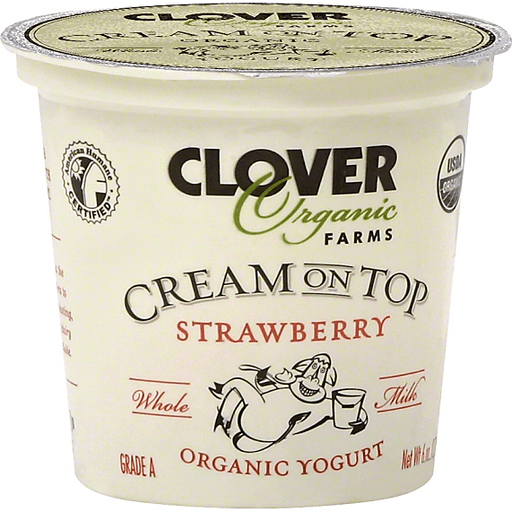 Clover Sonoma Organic Strawberry Cream On Top Yogurt, 6 Oz