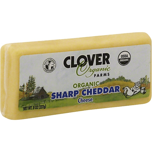 Clover Cheese, Organic, Sharp Cheddar