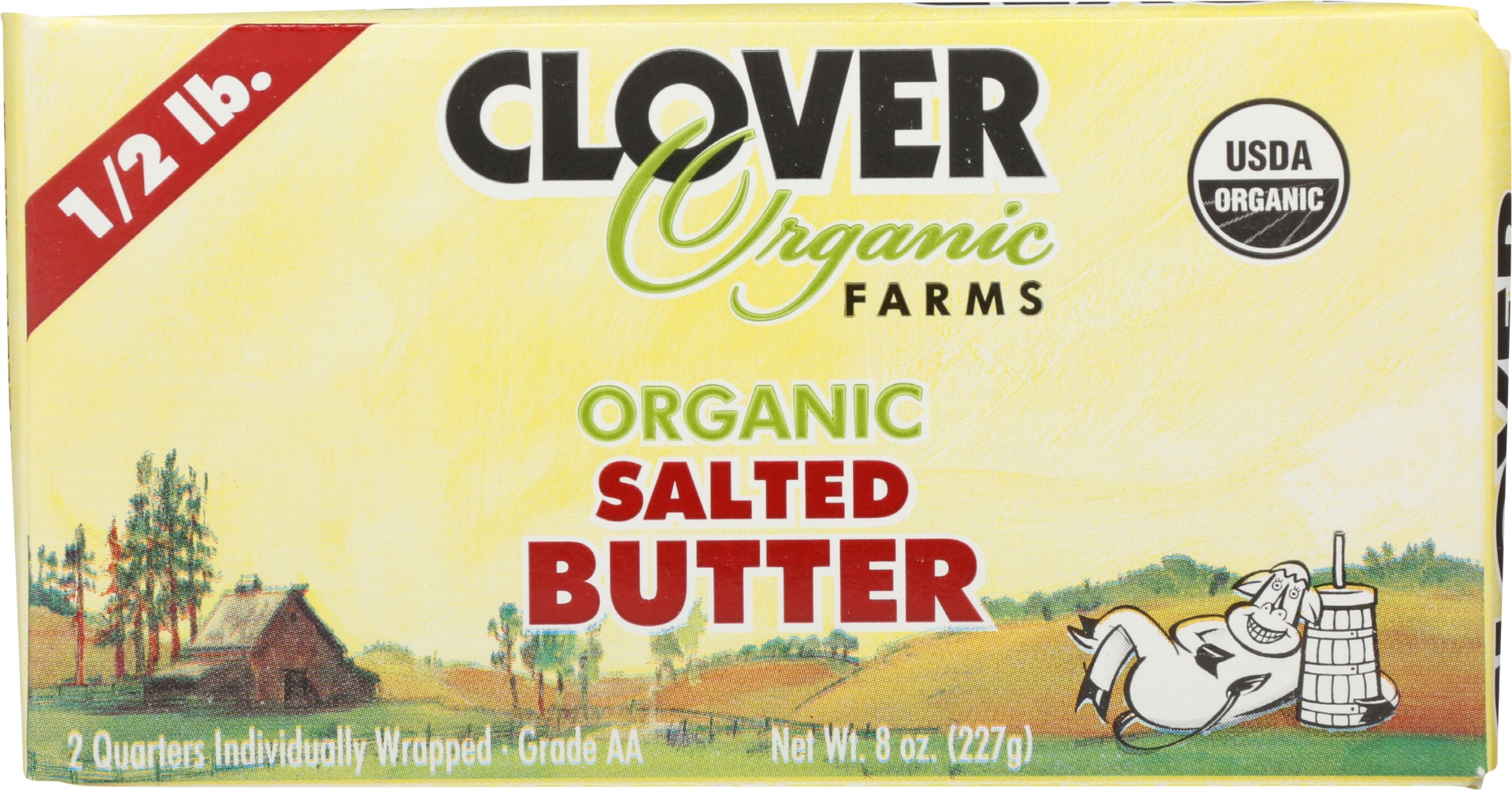 Clover SONOMA: Organic Salted Butter, 0.5 Lb