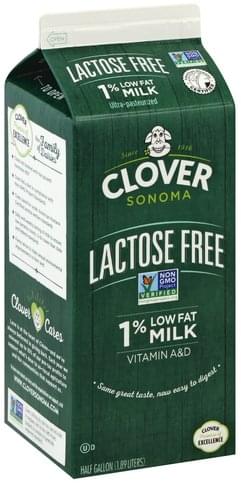 Clover Ultra-pasteurized Lactose Free 1% Low Fat Milk