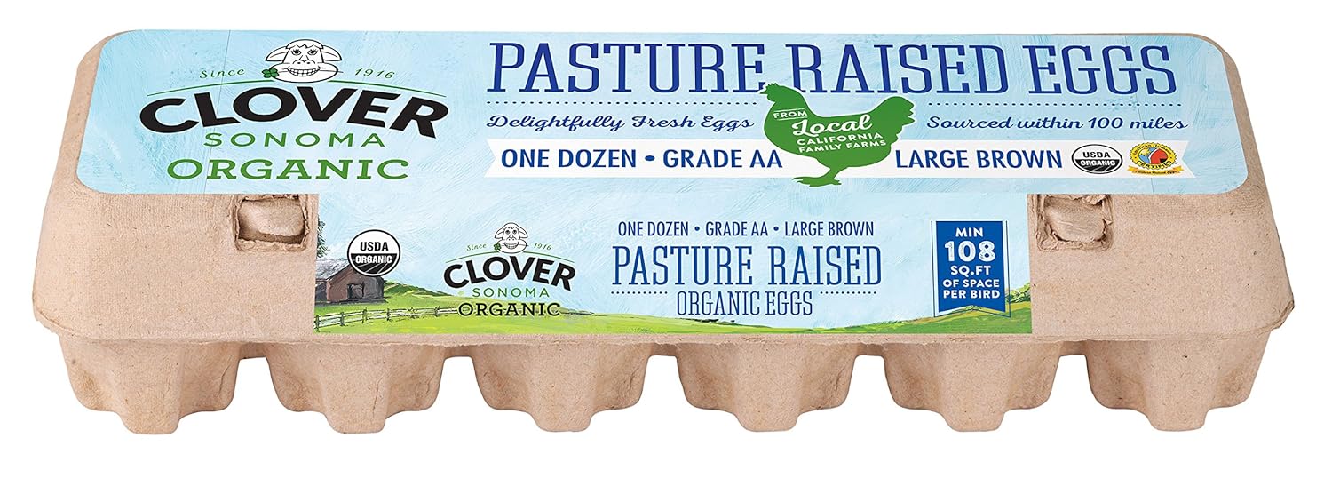 Clover Sonoma Organic Pasture Raised Large Brown Eggs