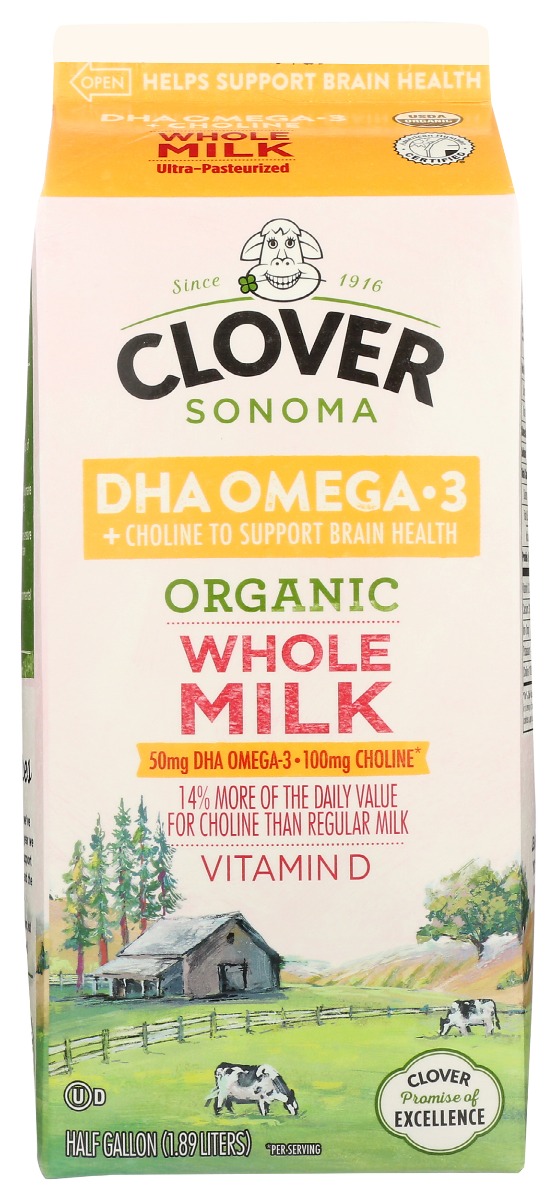 Clover Sonoma Organic Whole Omega 3 Milk