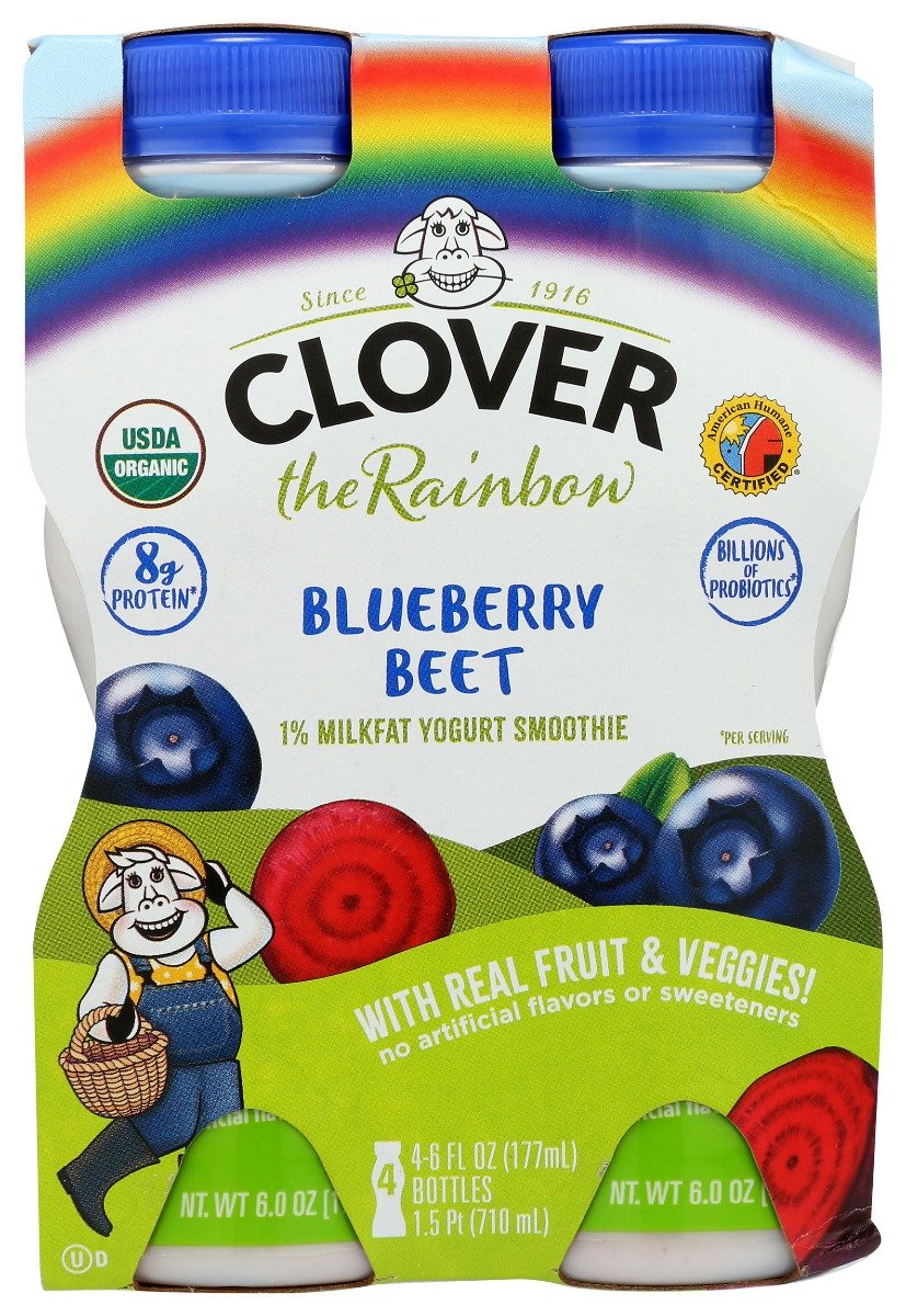 Clover Sonoma Blueberry Beet Yogurt Smoothie, 24 Oz