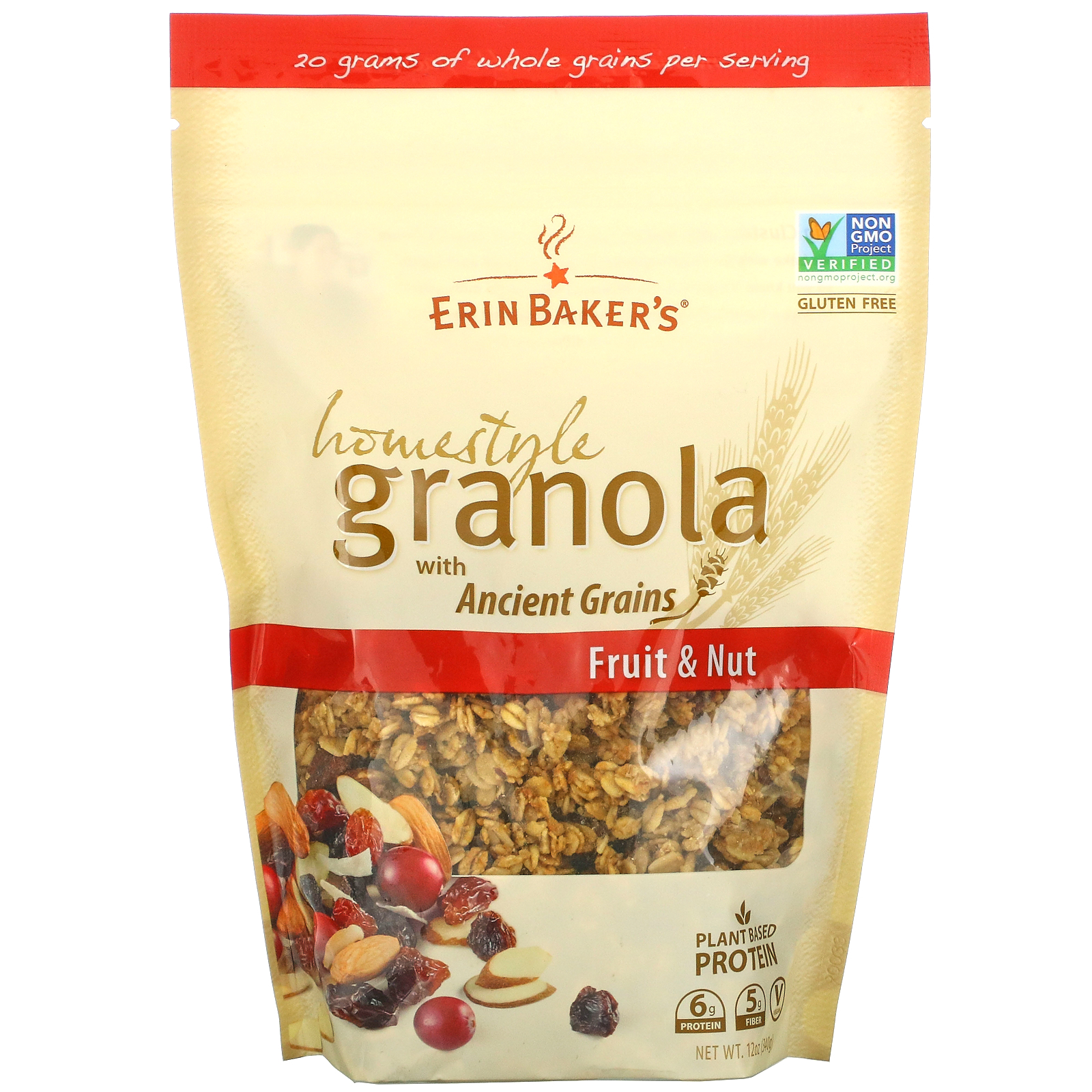 Erin Baker's Homestyle Fruit & Nut Granola 12 Oz