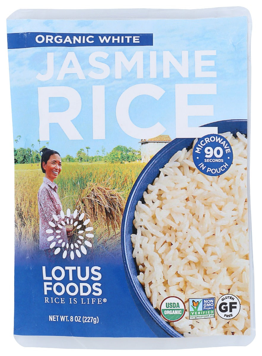Lotus Foods Rice White Jasmine Pouch – Case Of 6-8 Oz
