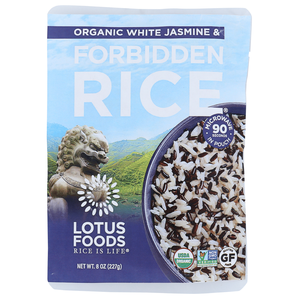 Lotus Foods Rice White Jasmine & Forbidden – Case Of 6-8 Oz