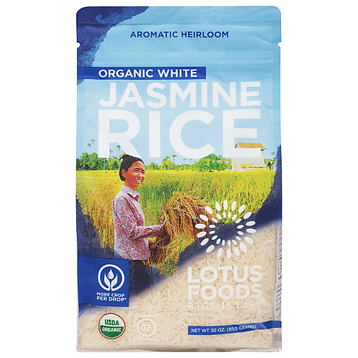 Lotus Foods Organic - Rice - White - Jasmine - Case Of 6 - 30 Oz