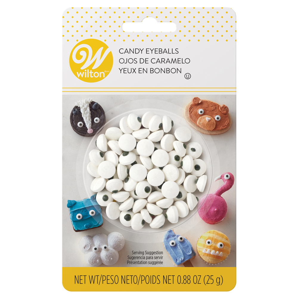 Wilton Candy Decorations 50/Pkg-White Eyeballs